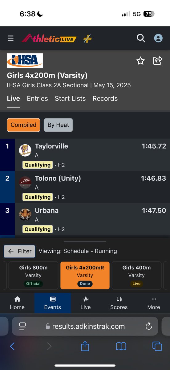 💥💥 SCHOOL RECORD 💥💥
State Qualifying time! 🥇At sectionals!

Liliella Vail
Sid Lowis 
Elsie Willamson
Lyla Repscher