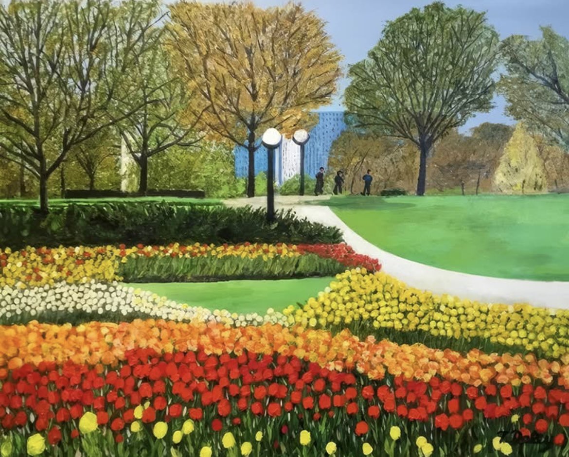 owaagallery's tweet photo. “Tulip Fields at Major's Hill Park" by Trudy Daley. https://t.co/M2YkSnFNse