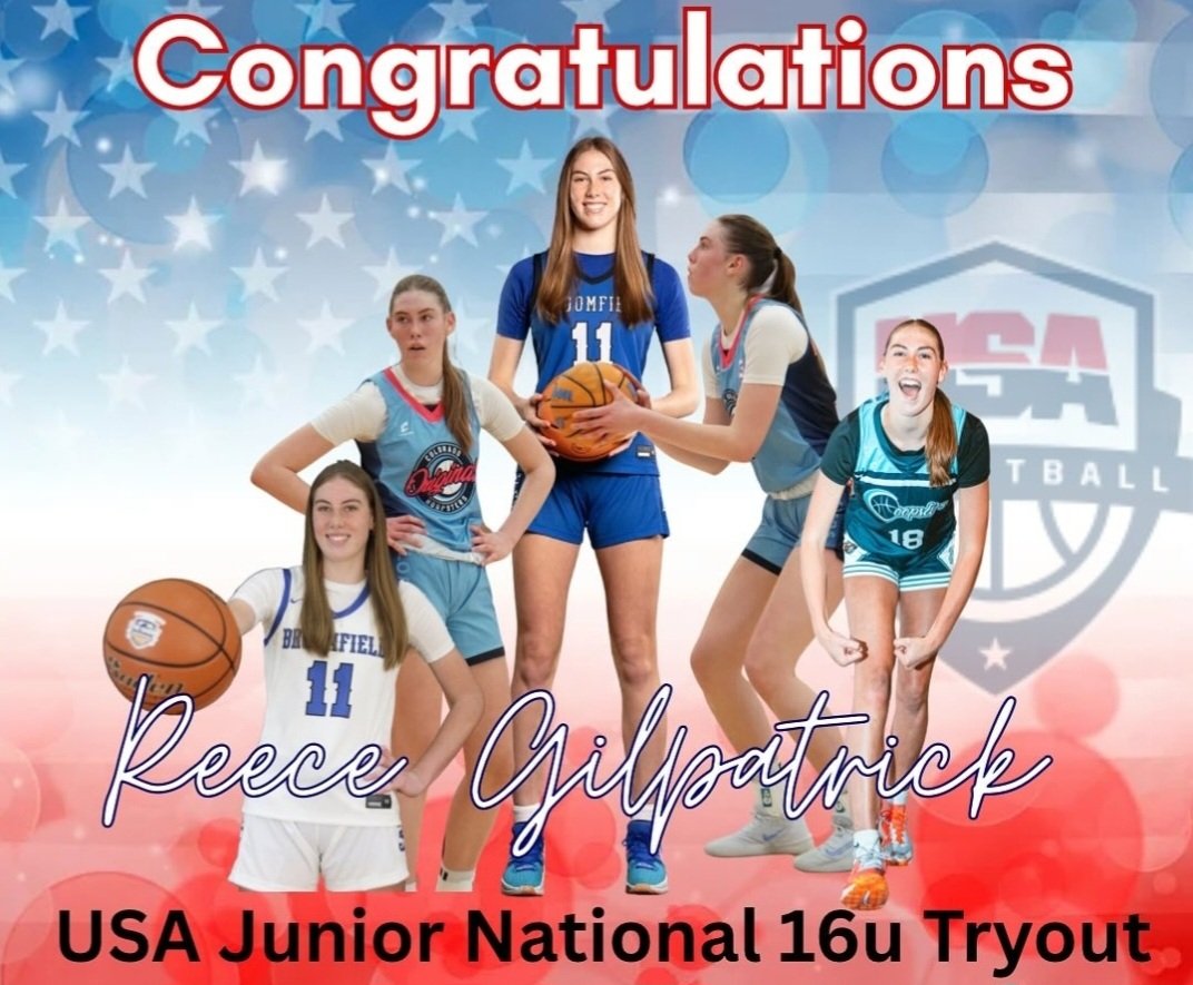 Breaking news!! 📣 Freshman Hoopster, Reece Gilpatrick, has been invited to the USA Basketball Junior National 16U Tryout‼️ We are so excited for you with this amazing opportunity! 😁👏🏽 Good luck!! (Class of 2028)