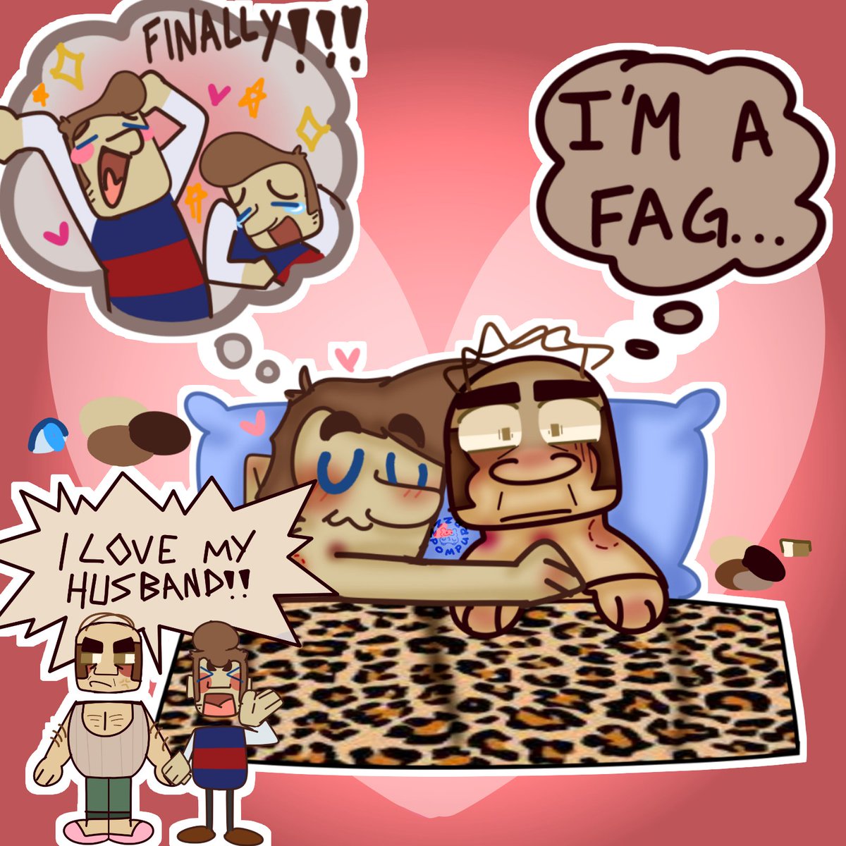 Pompurrzzz's tweet image. Silly toxic old man yaoi 💔 (I'm obsessed with them so bad) #oldmanyaoi #neighboursfromhell #yaoi #Honeyhell