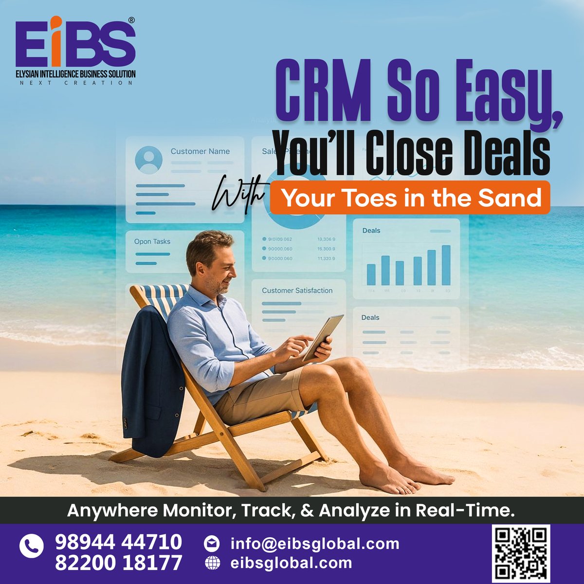 EIBS_Global's tweet image. 🌴💼 Close Deals with Your Toes in the Sand! 💻🌊

📞 Call: 98944 44710 | 82200 18177

#EiBS #CRMSoftware #BusinessOnTheGo #CloseDealsAnywhere #SmartCRM #WorkLifeBalance #BeachAndBusiness #SalesSuccess #RealTimeCRM #TrackAndGrow #EntrepreneurLife #CRMPower #StartUpSuccess