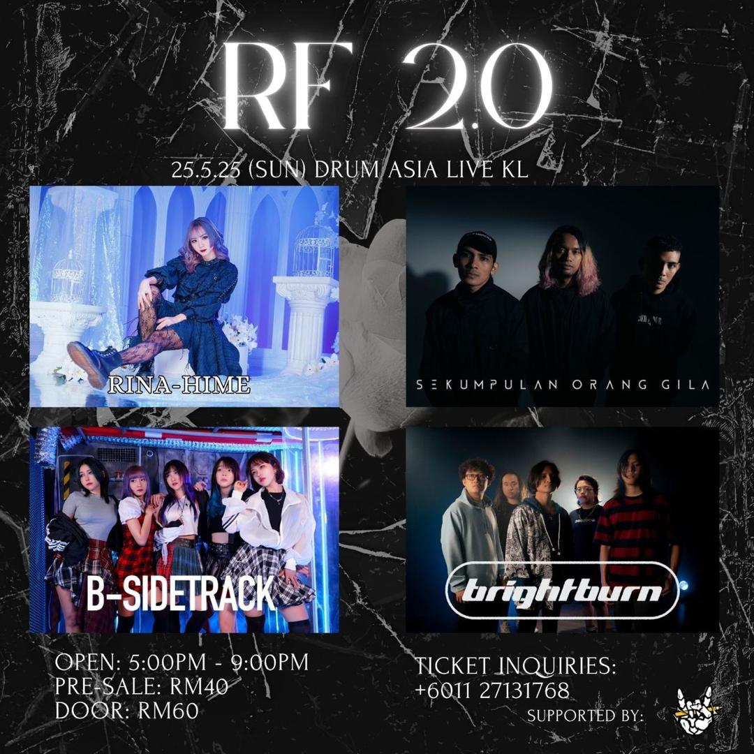 Writers Daily | K.O.D.I.N 🇲🇾 (@writersdailymy) on Twitter photo Jum gais datang RF 2.0 boleh tengok <a href="/RinaaHime/">Rina-Hime</a> <a href="/weareSOG/">Sekumpulan Orang Gila</a> <a href="/brightburnmy/">BRIGHTBURN</a> dan B-Sidetrack dekat Drum Asia, Kolumpo pada 25/5/25 (Ahad).
Event start 5PM tau! Tiket RM40 (burung awal) jimat tu.
Beli tiket kat wassap.my/601127131768 now. RT untuk sebarannya Jum gais datang RF 2.0 boleh tengok <a href="/RinaaHime/">Rina-Hime</a> <a href="/weareSOG/">Sekumpulan Orang Gila</a> <a href="/brightburnmy/">BRIGHTBURN</a> dan B-Sidetrack dekat Drum Asia, Kolumpo pada 25/5/25 (Ahad).
Event start 5PM tau! Tiket RM40 (burung awal) jimat tu.
Beli tiket kat wassap.my/601127131768 now. RT untuk sebarannya