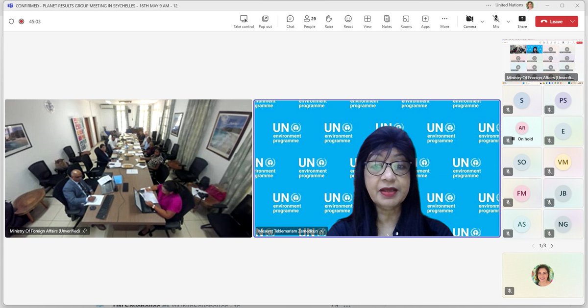 UNinSeychelles's tweet image. #HappeningNow 🌱Strengthening resilience for a sustainable future! 🇸🇨Government-UN Results Group Meeting (Pillar 3: Planet) prioritizing climate action, protecting coastal &amp;amp; marine ecosystems &amp;amp; sustainable livelihoods for communities. 🌍#Partnership #CooperationFramework