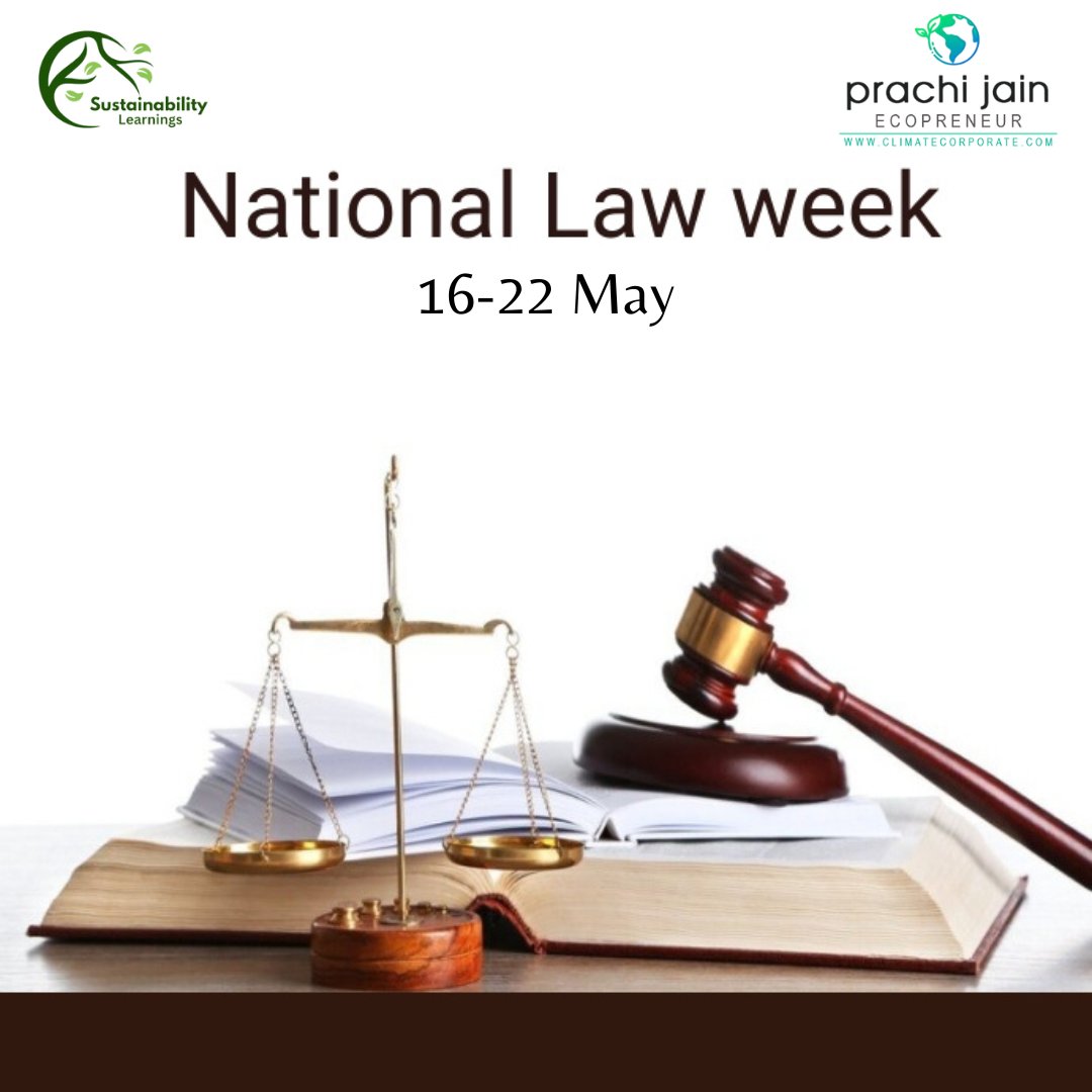 climatecorporat's tweet image. ⚖ 𝐍𝐚𝐭𝐢𝐨𝐧𝐚𝐥 𝐋𝐚𝐰 𝐖𝐞𝐞𝐤| 𝟏𝟔–𝟐𝟐 𝐌𝐚𝐲📚⚖
National Law Week honours the role of law in safeguarding justice, equality, and sustainability in our societies. 
#NationalLawWeek #JusticeForAll #RuleOfLaw #LegalAwareness #SustainableJustice #ClimateAndLaw