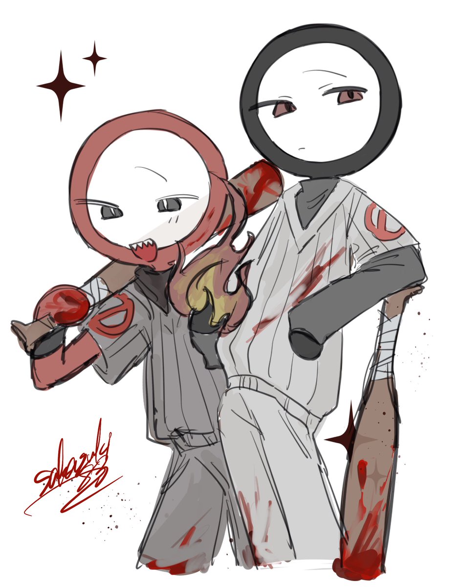 _nat7lo's tweet image. ⚾️ ワンドロ 🩸
 #alanbecker