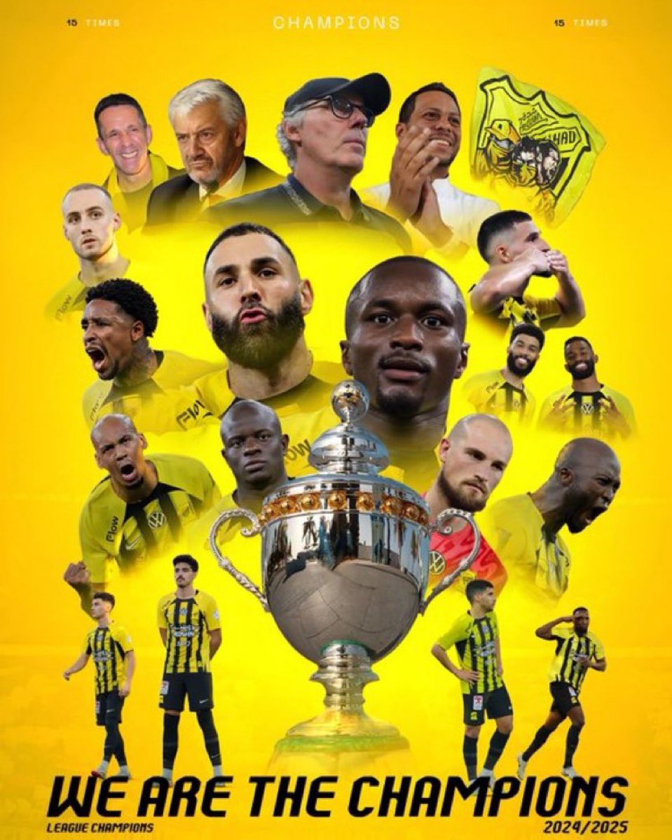 الحمدلله رب العالمين .. ومليار مبروووووك لكل العشاق الأوفياء .. وشكراً من القلب لادارتنا الموقره شكراً لؤي مشعبي شكراً دومينغوز سواريز شكراً رامون بلانيس شكراً بلان شكراً مشاري خان شكراً حسن خليفه شكراً حمزه ادريس شكراً نموراً اللعيبه .. 
 #اقوى_نسخة_لدوري_روشن_السعودي