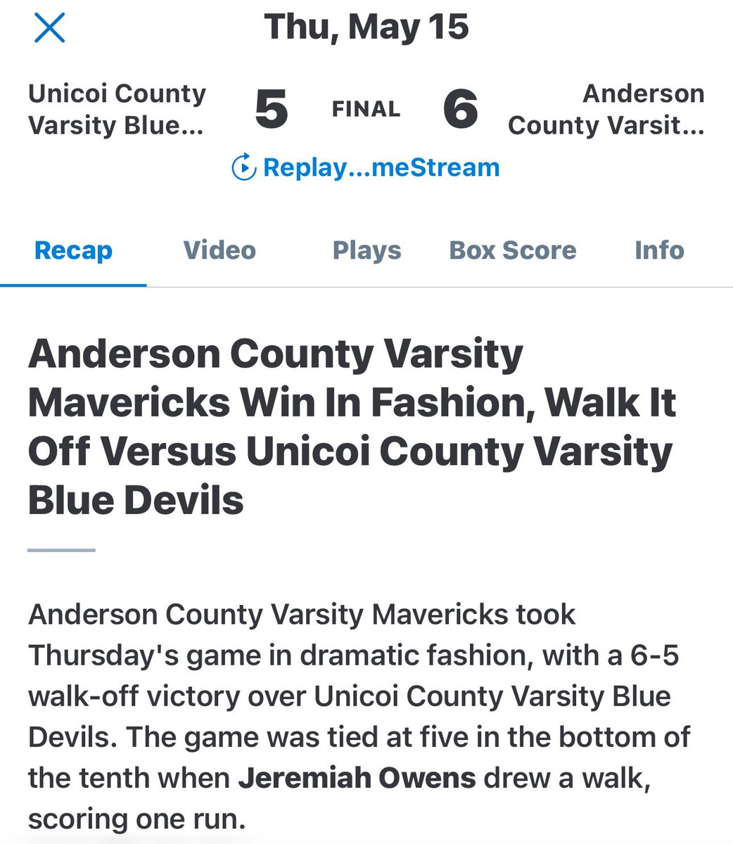 AllThingsACMavs's tweet image. Walk it off one time!! #BoroBound @5StarPreps
@ACHSMAVBaseball @ACSchoolsTN