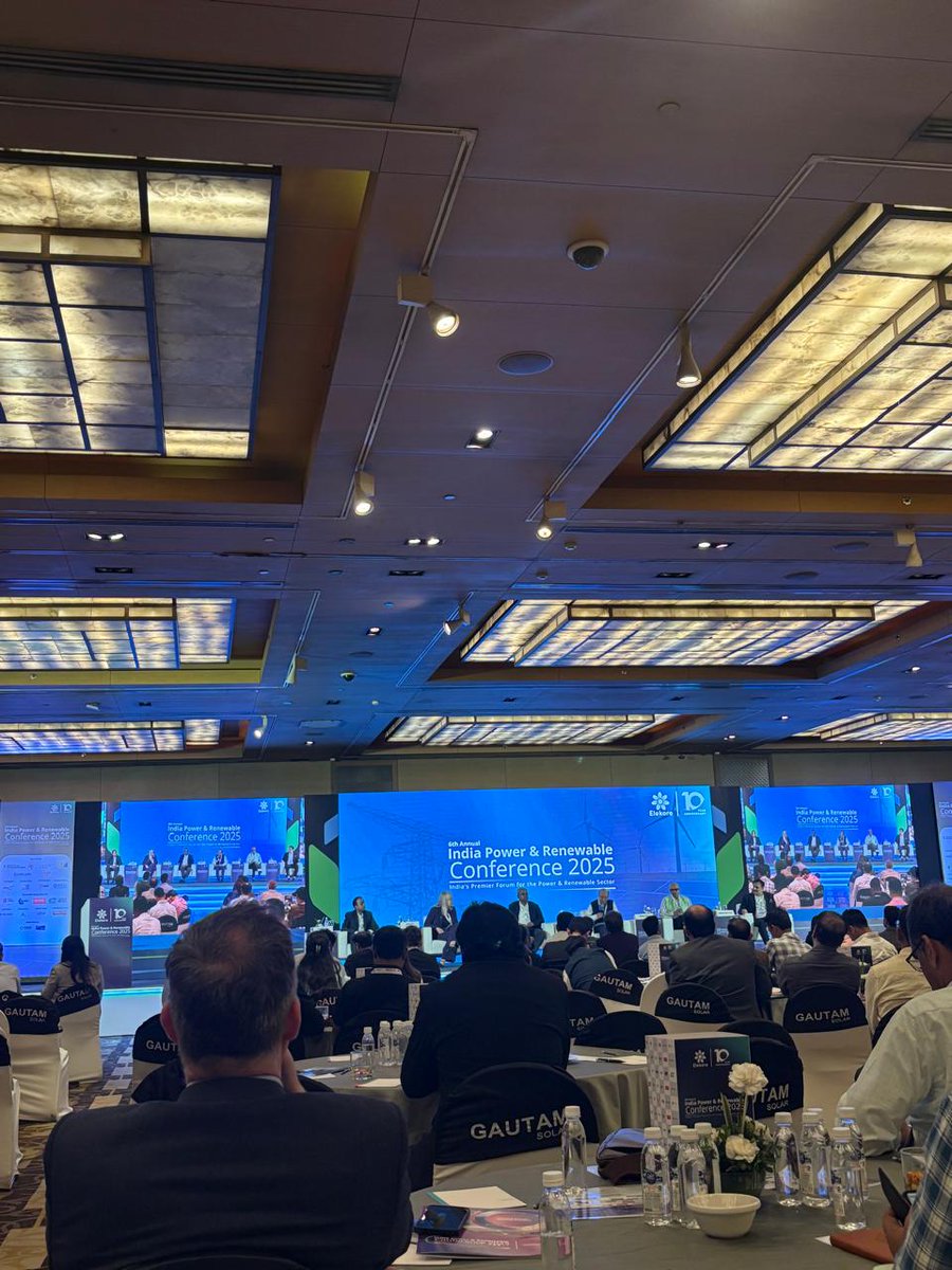 indianwindpower's tweet photo. IWTMA is at @ElekoreSystems 's 6th Annual India Power &amp; Renewable Conference in New Delhi as the event's Renewable Energy Sponsor ✨ 

Here's to an energy-secure future!

#renewables #energy #conference #WindIndia #windpower #NewDelhi https://t.co/mhgXhgz6e0