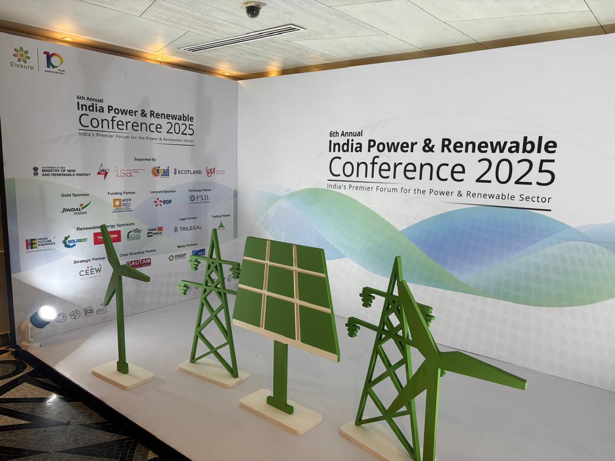 indianwindpower's tweet photo. IWTMA is at @ElekoreSystems 's 6th Annual India Power &amp; Renewable Conference in New Delhi as the event's Renewable Energy Sponsor ✨ 

Here's to an energy-secure future!

#renewables #energy #conference #WindIndia #windpower #NewDelhi https://t.co/mhgXhgz6e0