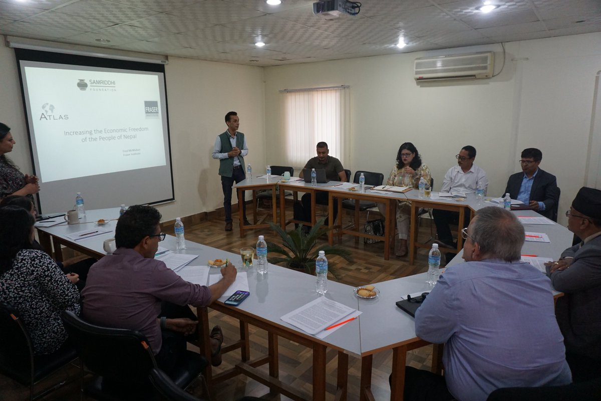 SamriddhiTPF's tweet image. Some glimpses of our dissemination meeting held on 12th May for the “Economic Freedom Country Audit – Nepal 2025”.
Grateful to all the representatives from think tanks and academic institutions who joined us for the discussion.
Stay tuned for the release of the Full Report.