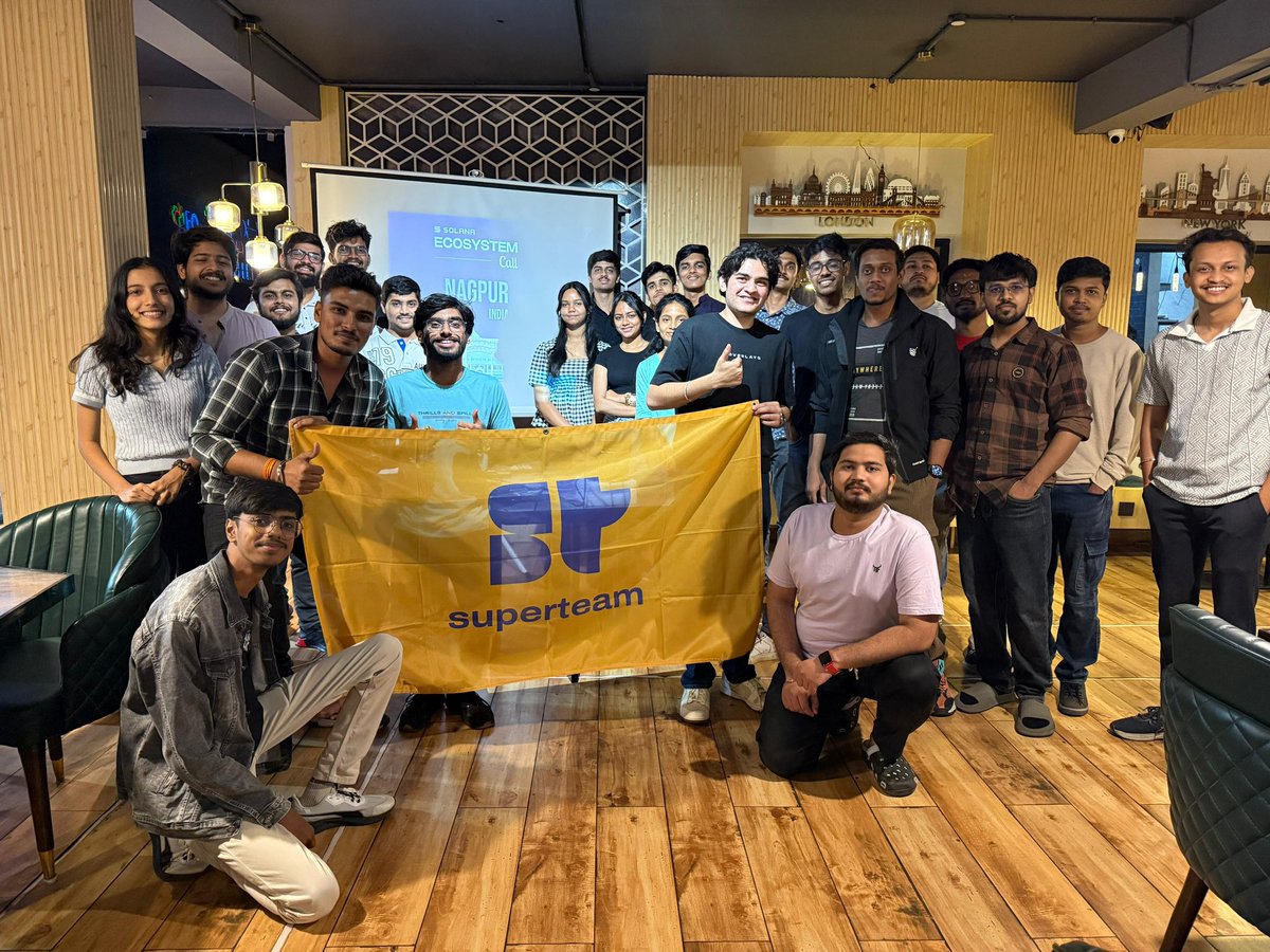vyakhyaagoyal's tweet photo. Couldn't make it to the group picture but truly grateful for the experience⚡️

Thanks to @SuperteamIN, @VidarbhaDao and @Tushar_Pamnani_ for organizing such a valuable event.

#Solana #Superteam #EcosystemCall https://t.co/fNHPtEkH67