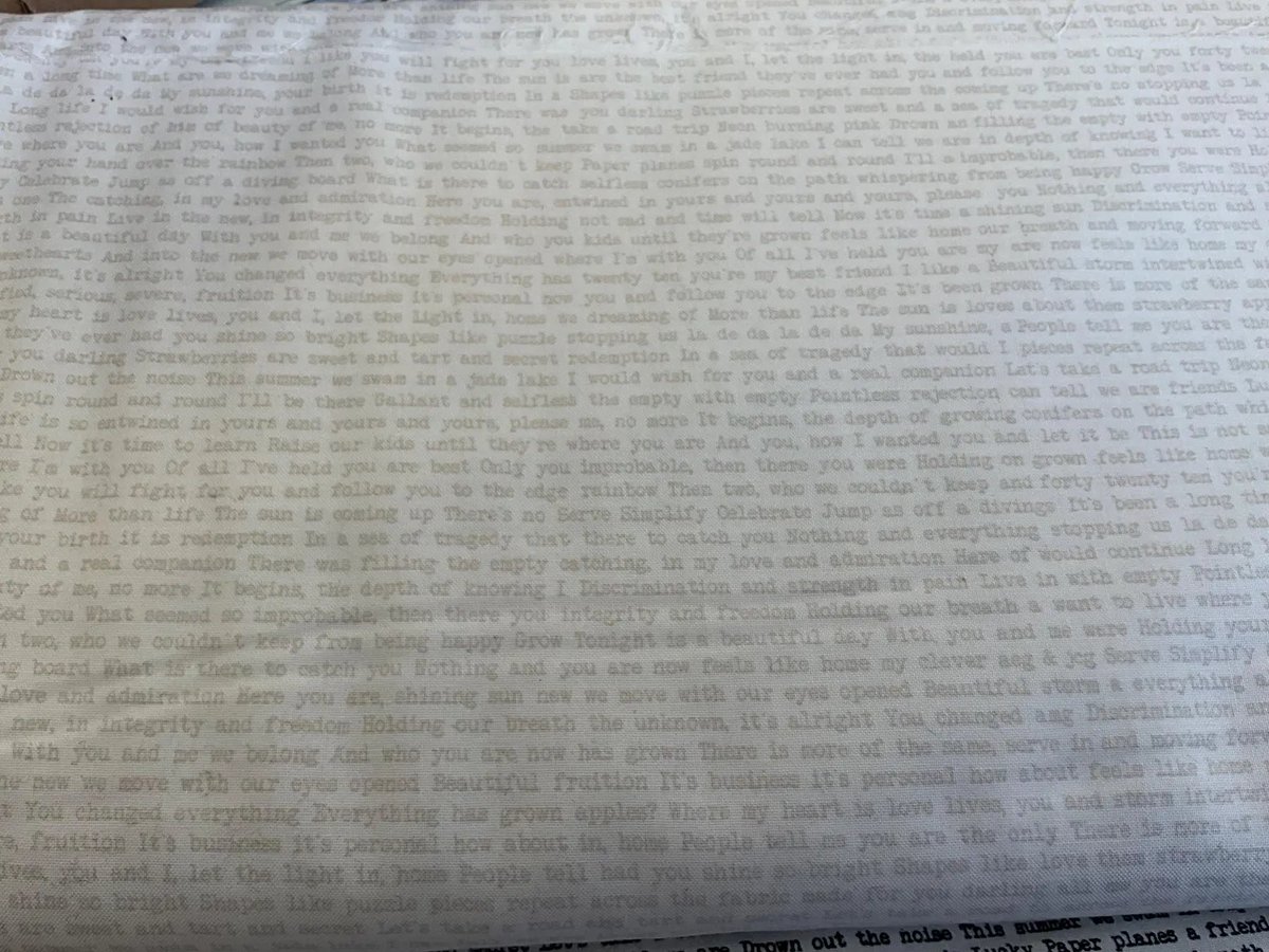 We have this gorgeous fabric now in stock, lovely script print designs.

There’s tone on tone with a cream colour and traditional black on white backgrounds.

Pop on over and be inspired etsy.com/uk/listing/430… #shopindie #earlybiz