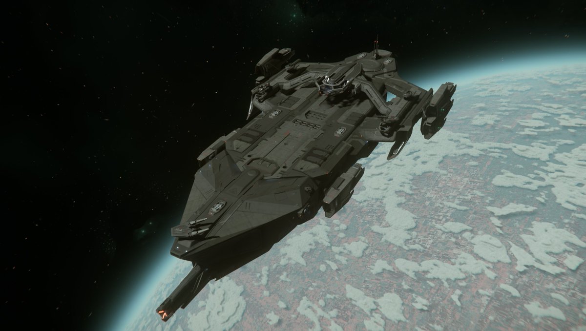 Nightingale_Ind's tweet photo. The maiden voyage of Nightingale Industries' flagship, NMSS Duchess of Valor! 

A full flight deck, full crew, an alliance fleet with @CVBG_12 and @Virtanen_Int,  and a lot of dead Freedom Fighter Polarii!

#StarCitizen #Screenshot #ngi 

Credit to WynterWyrm for the photos/video https://t.co/jAKhoVofCy