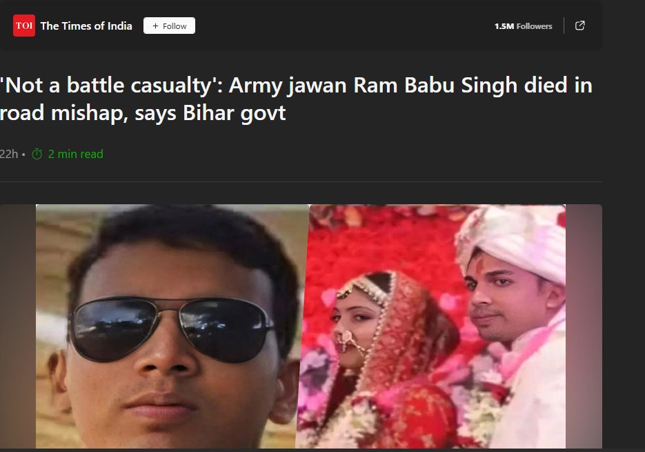 __phoenix_fire_'s tweet photo. How Pak Main Stream Media fools its audience! SS att.

- Ram Babu Singh dies in road mishap.
-ONE digital media click baits him as s-400 operator(Army doesnt operate S-400)
- Bihar Govt clarifies.
-Chinese SM picks up the chatter
-TRIBUNE- Pak Leading English daily reports it!!! https://t.co/RVBi9XNqWy
