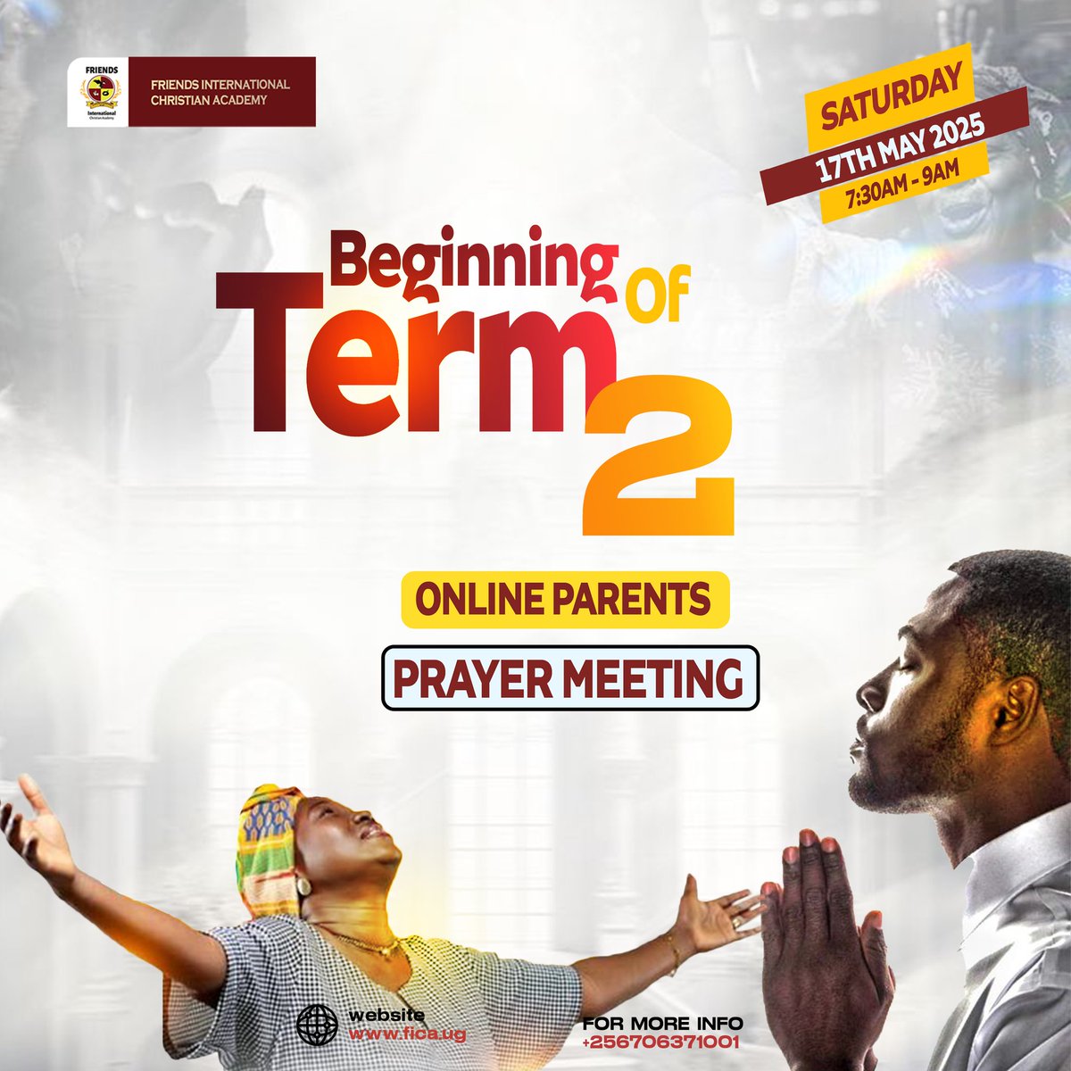 FICAschools's tweet photo. Beginning of #Term2 online Parents Prayer Meeting is on this Saturday. https://t.co/jHrylarzTF