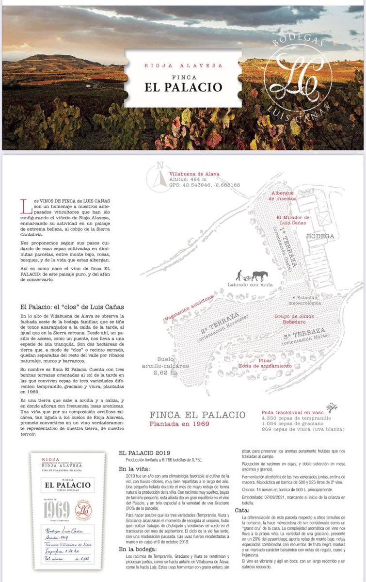 Los vinos ultra premium de Luis Cañas, Finca El Palacio y Camino Leza, etiquetas para coleccionistas.
No todos los días se vende algo así… @luiscanas_bodegas