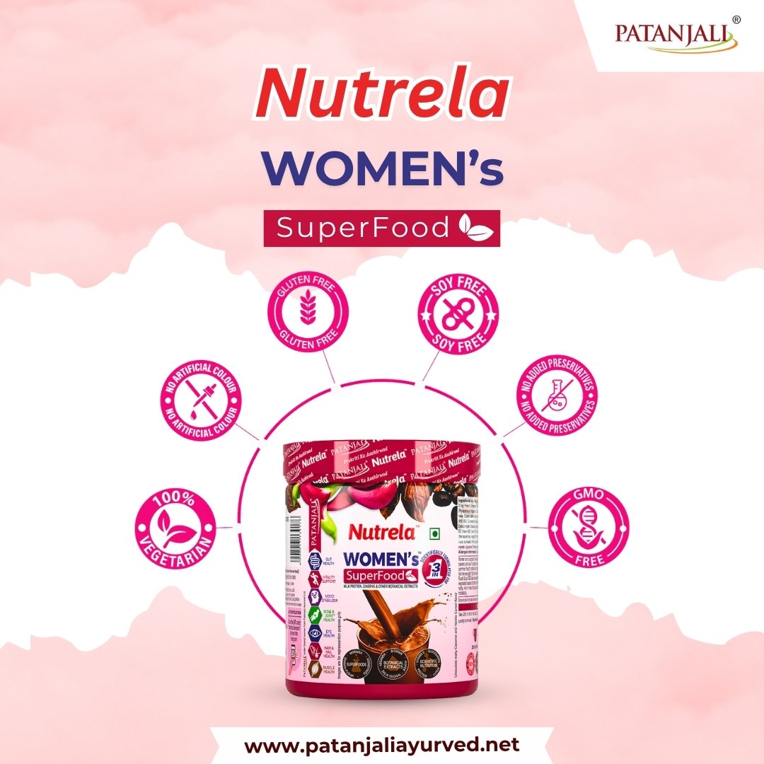 PypAyurved's tweet photo. Nutrela 3 in 1 Women's superfood is a unique combination of 13 natural ayurvedic herbs blended with modern scientific nutrition and powerful natural superfoods.
#PatanjaliProducts #Patanjali #Nutrela https://t.co/r1EkONYU9H