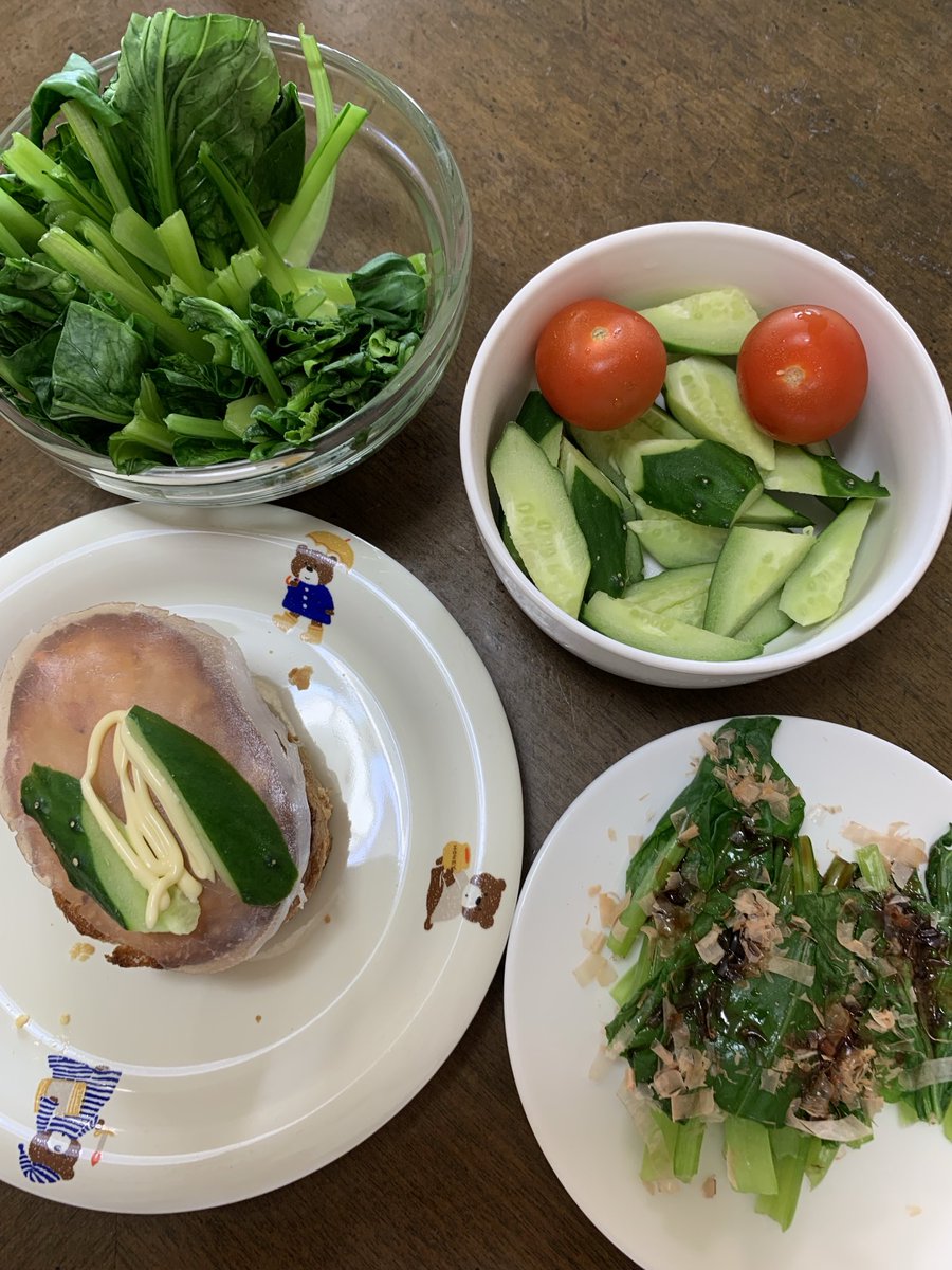 At3hrU's tweet photo. #Lunch ,#pompadour の#batard #CheeseToast 生ハム&🥬小松菜浸し https://t.co/jX8tTBbpdt