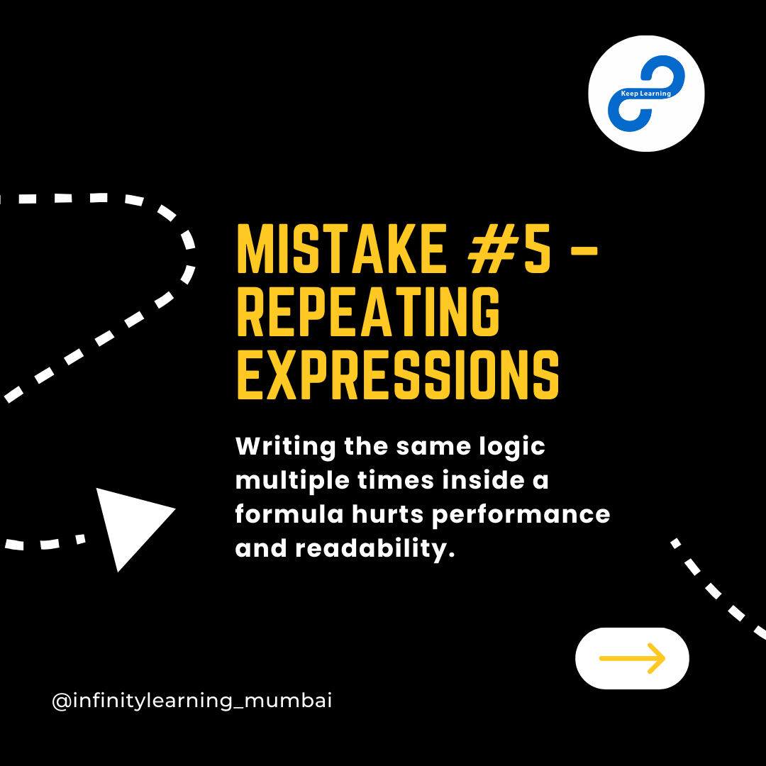 InfinityLearnMu's tweet photo. But don’t worry — we’ve got quick fixes and tips in this carousel to help you steer clear of these pitfalls.
Learn the smart way to DAX like a pro. 💼📈

Infinity Learning by @aweshbhornya 

#PowerBI #DAXMistakes #ContextInDAX #DAXTips #BIConfidence #PowerBIExperts #DAXMadeEasy https://t.co/v6uxYNAUoY