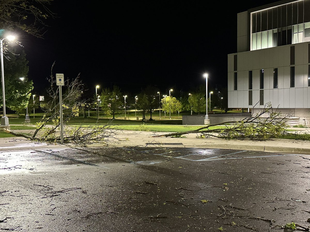 Brandon Wirth (@b_dubs4) on Twitter photo Multiple spots of tree damage on Ferris State University’s campus from Thursday night’s storms. One tree appears to have been uprooted during the storm. #miwx #westmichigan <a href="/NWSGrandRapids/">NWS Grand Rapids</a> <a href="/MiStormChasers/">Michigan Storm Chasers</a> Multiple spots of tree damage on Ferris State University’s campus from Thursday night’s storms. One tree appears to have been uprooted during the storm. #miwx #westmichigan <a href="/NWSGrandRapids/">NWS Grand Rapids</a> <a href="/MiStormChasers/">Michigan Storm Chasers</a>