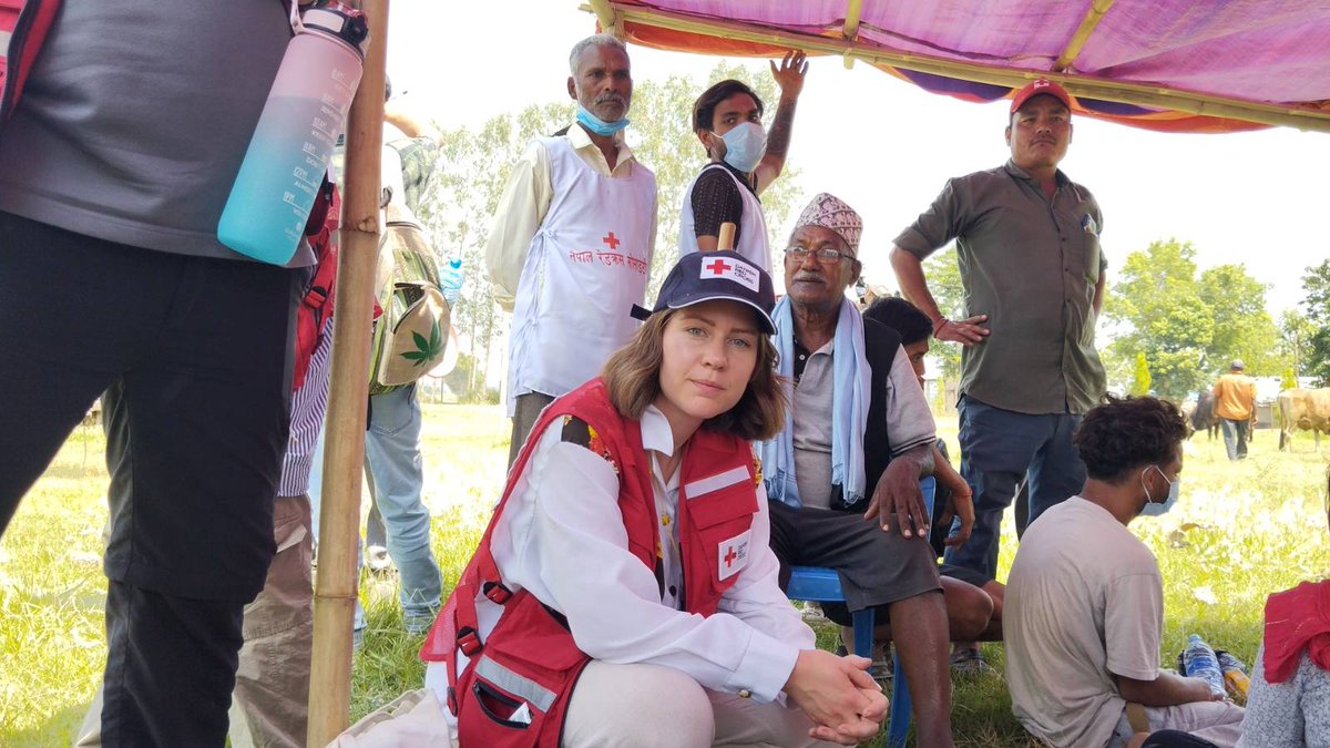 NepalRedCross's tweet photo. Caption:
This week, 𝗗𝗮𝗻𝗶𝘀𝗵 𝗥𝗲𝗱 𝗖𝗿𝗼𝘀𝘀 𝗩���𝗹𝘂𝗻𝘁𝗲𝗲𝗿𝘀 j𝗼𝗶𝗻 𝗶𝗻 𝗡𝗲𝗽𝗮𝗹’𝘀 𝗔𝗻𝘁𝗶𝗰𝗶𝗽𝗮𝘁𝗼𝗿𝘆 𝗔𝗰𝘁𝗶𝗼𝗻 𝗦𝗶𝗺𝘂𝗹𝗮𝘁𝗶𝗼𝗻 to learn about all the work NRCS is doing in the flood prone communities of #kailaliand #Kanchanpur. https://t.co/nchNTXZ2Cs