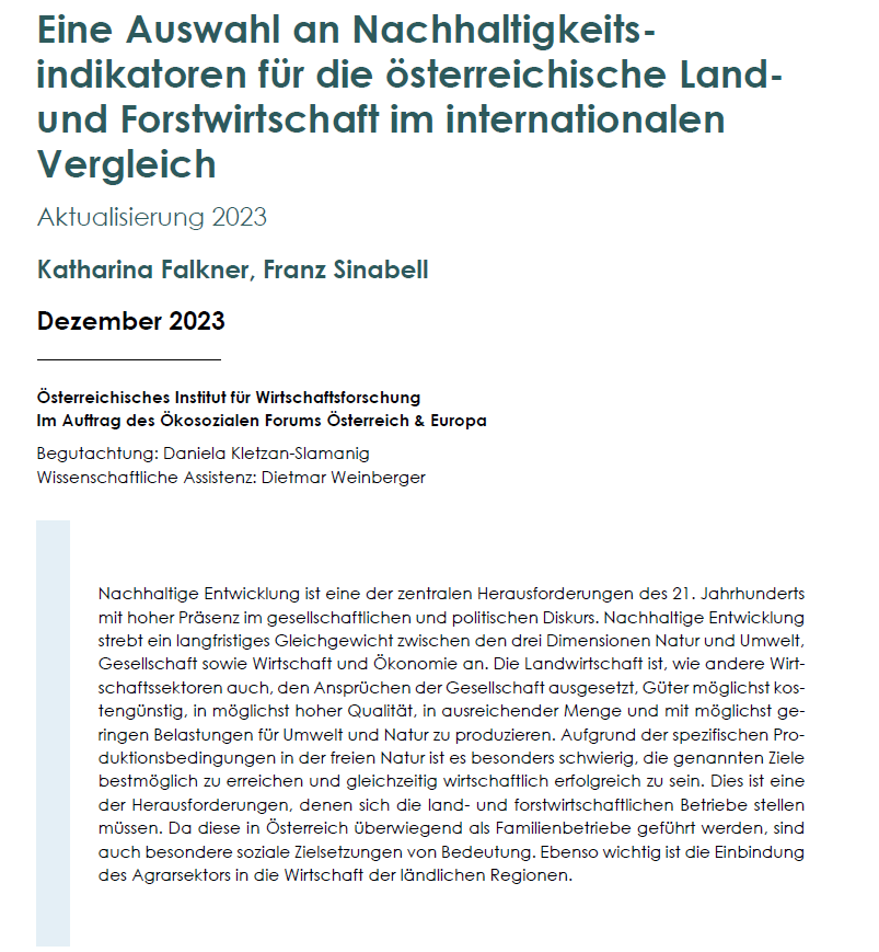 FranzSinabell's tweet photo. Landwirtschaft und Nachhaltigkeit: 24 Indikatoren über 30 Jahre in 27 Ländern.  Schwerpunkte sind  🇦🇹 &amp; 🇪🇺.
Themen:
🔸 Struktur z.B. Landnutzung
🔸 Ökonomie z.B. Wertschöpfung
🔸 Ökologie z.B. Emissionen
🔸 Soziales z.B. Unfälle
↘️ https://t.co/LaggZQzr8B https://t.co/LWJhqwArTF
