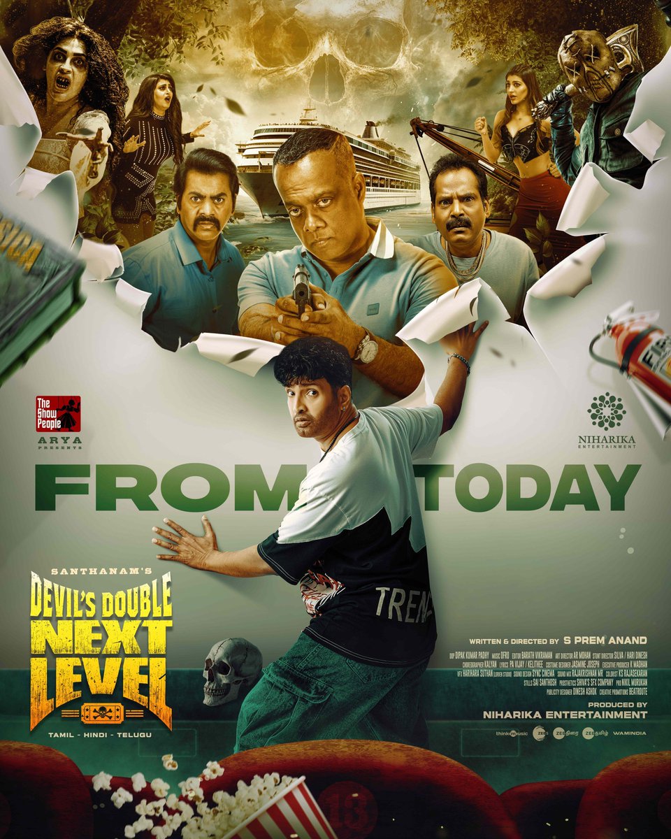 Kowsik_Santa_fc's tweet photo. From Today OnWards WorldWide Release 🤩🤩🥳💥 

@iamsanthanam #Santhanam #DevilsDoubleNextLevelFDFS https://t.co/CLAhqOLKgI