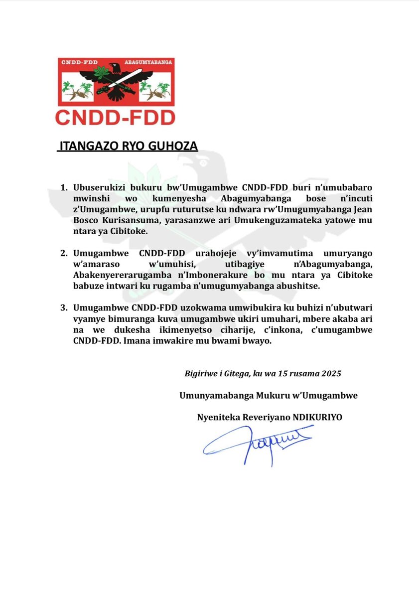 CNDD-FDD (@cnddfdd) on Twitter photo 