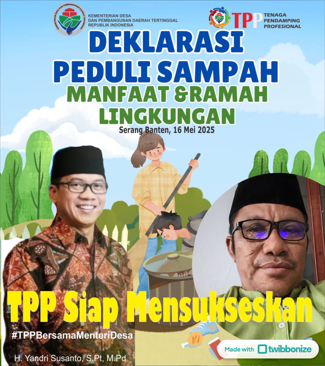 GersonHaning's tweet photo. #TPPBersamaMenteriDesa

Deklarasi gerakan desa peduli sampah

#TPPBersamaMenteriDesa

@prabowo
@YandriSusanto27
@ArizaPatria
@taufikmadjid71
@kemendespdt
@bpsdmkemendesa https://t.co/0OlzTpdZJ2