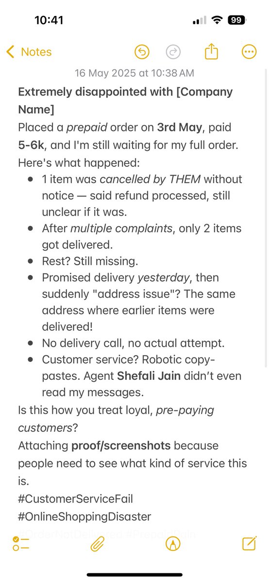 verma74577's tweet photo. Extremely disappointed with @BlueDart_ &amp; @tirasupport  Placed a prepaid order on 3rd May, paid 5-6k, and I'm still waiting for my full order. Here's what happened:

#CustomerServiceFail #OnlineShoppingDisaster #OrderNotDelivered #PrepaidPain https://t.co/PpWbO7ZfOt
