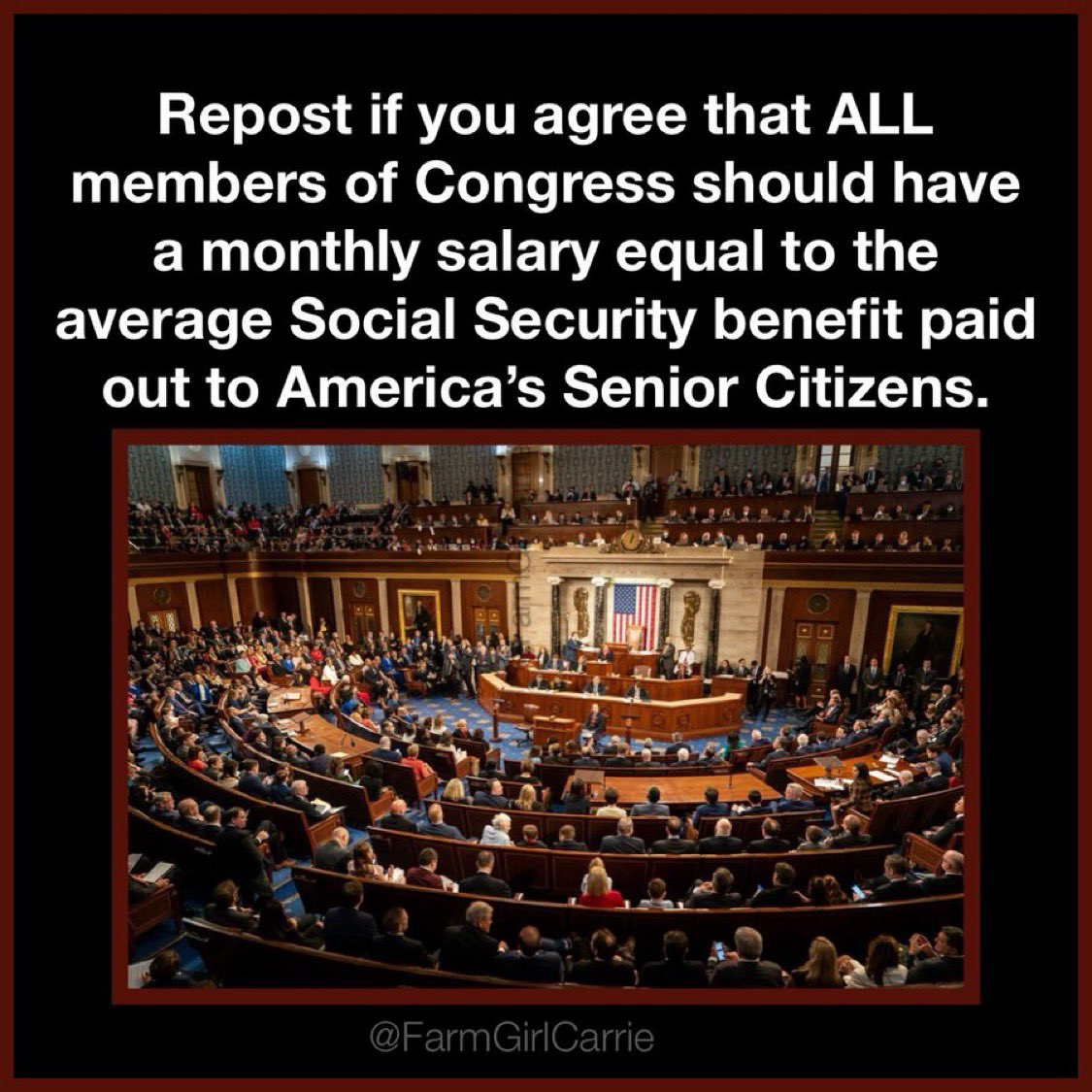 Since our do nothing Congress removed 
“No tax on Social Security” from President Trump’s “Big Beautiful Bill”, 
It’s time they lived like the rest of us.  
Agreed?
