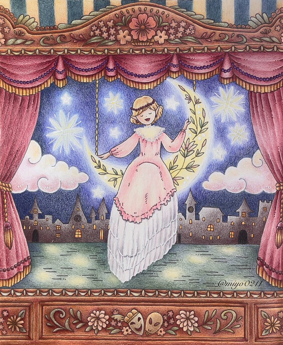 #塗り絵　#ぬりえ　#コロリアージュ　#大人の塗り絵
#魔法の国ローラミア塗り絵ブック 
#魔法使いが住む町と不思議な森の物語
#eriy 
#小学館