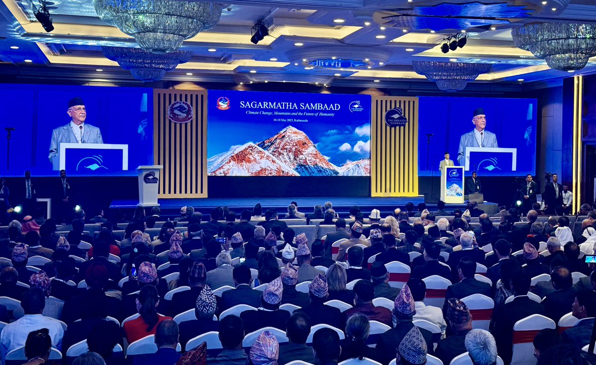 Address by the Rt. Hon. Prime Minister Mr. KP Sharma Oli <a href="/kpsharmaoli/">K P Sharma Oli</a> - Our emissions are negligible, but our actions are meaningful. Nepal is shifting the narrative from climate vulnerability to leadership in climate action. 🇳🇵