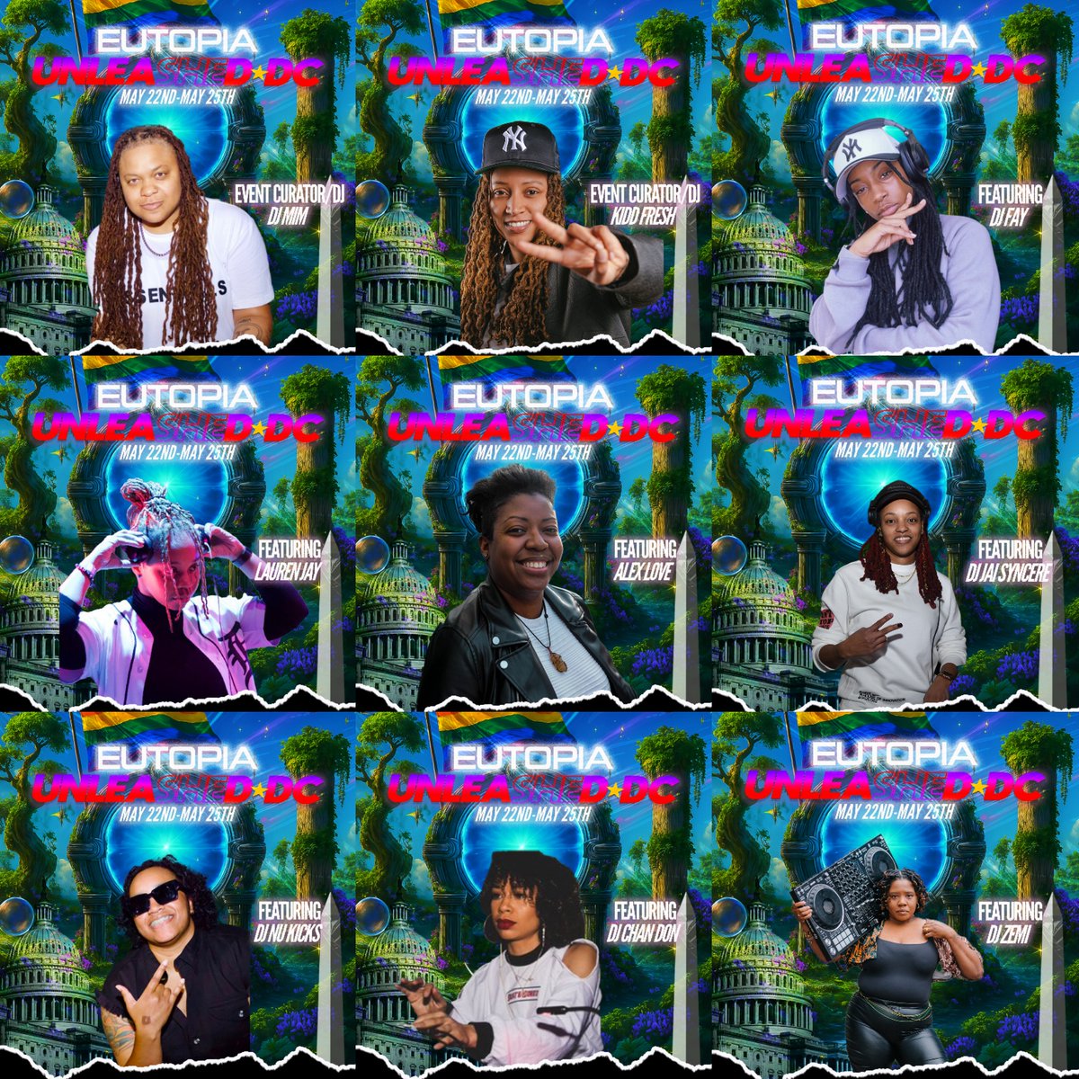 UnleashedDC's tweet image. DC BLACK PRIDE 2025 powered by @unleasheddc // 4 days • 5 events • 1 Unmatched Weekend for WOMEN // Featuring 9 DJs from DC/DMV/Baltimore ready to represent in celebration of World Pride 🏳️‍🌈

May 22nd - May 25th

Tix: UnleashedDC.com