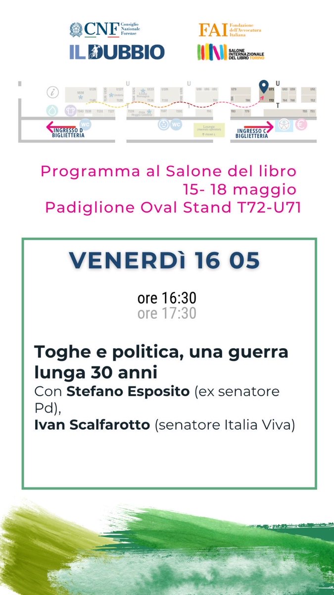 Stefano Esposito (@esposito18669) on Twitter photo Se siete al <a href="/SalonedelLibro/">Salone Libro Torino</a> dalle 16.30 mi trovate qui. Farò una chiacchierata con <a href="/ivanscalfarotto/">Ivan Scalfarotto 🇮🇹🇪🇺🇺🇦</a> su magistratura e dintorni Se siete al <a href="/SalonedelLibro/">Salone Libro Torino</a> dalle 16.30 mi trovate qui. Farò una chiacchierata con <a href="/ivanscalfarotto/">Ivan Scalfarotto 🇮🇹🇪🇺🇺🇦</a> su magistratura e dintorni