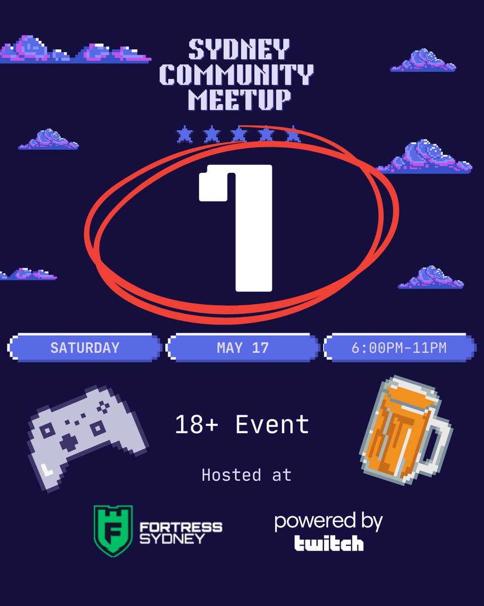 Sydney Community Meetup (@twitchsydney) on Twitter photo 🚨ONE MORE DAY!🚨
Come catch us <a href="/FortressSydney/">Fortress Sydney</a> tomorrow night!
📍Fortress Sydney
⏲ 6:30-11pm
🎟 RSVP in the replies
Hope to see you there! 😎 🚨ONE MORE DAY!🚨
Come catch us <a href="/FortressSydney/">Fortress Sydney</a> tomorrow night!
📍Fortress Sydney
⏲ 6:30-11pm
🎟 RSVP in the replies
Hope to see you there! 😎