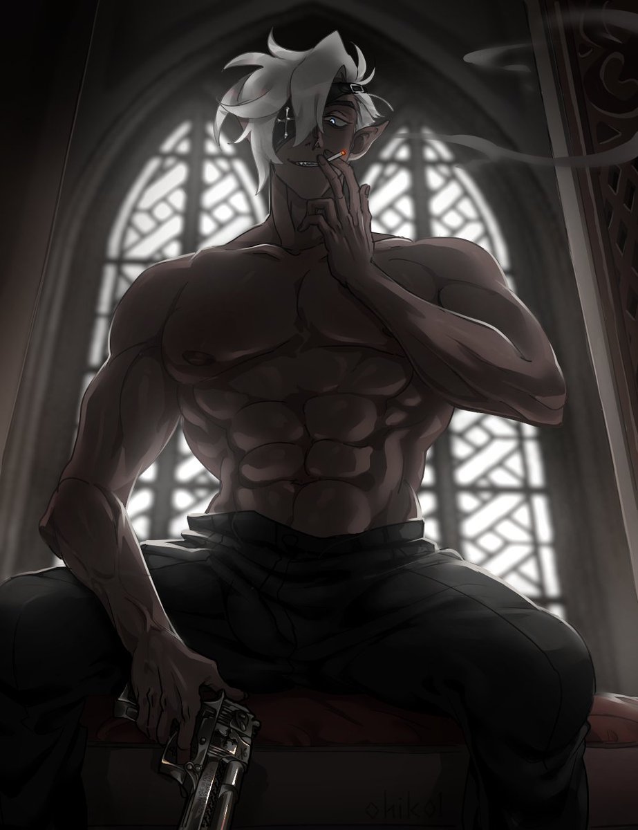 My good friend ordered a commission with my own character.👁️👁️✨ #oc