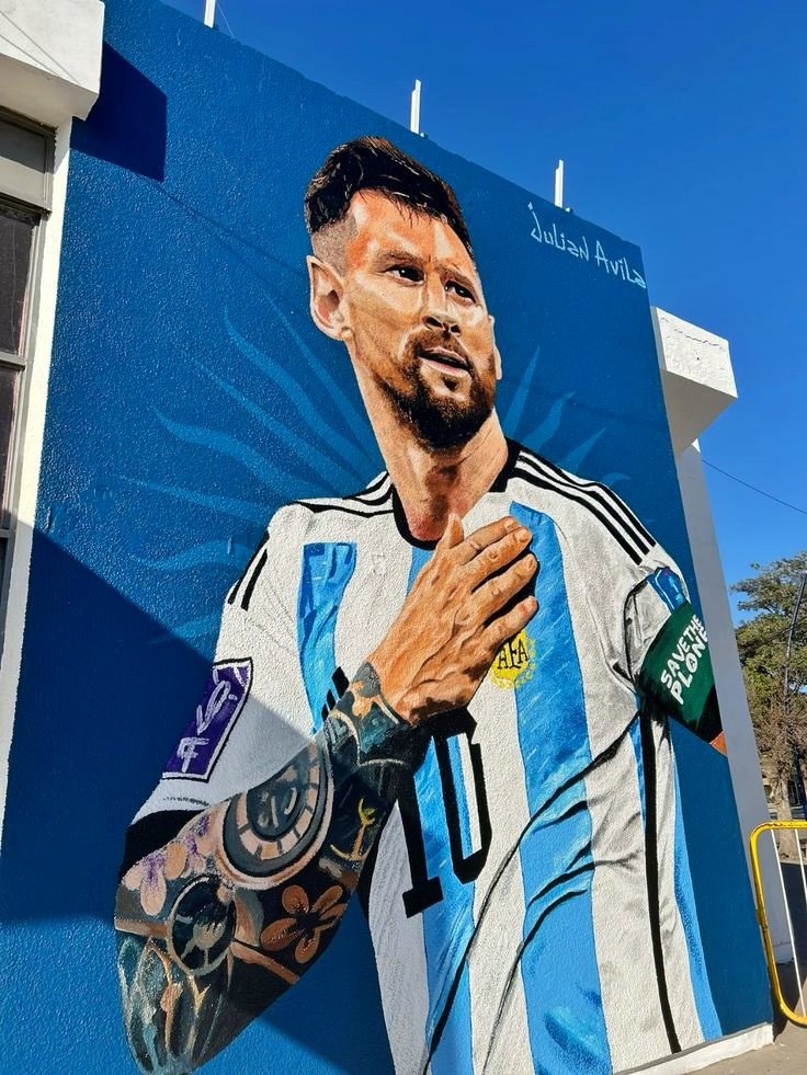 julianavilaart's tweet photo. Pinté este mural para Messi solo con amor, gratitud y pinceladas de orgullo Argentino.
Solo que lo vea. Ustedes son mi plan!
Etiqueten a @leomessi y @antonelaroccu.
Si llega, lloro.
#Messi #MuralMessi https://t.co/T8mYtKSomS