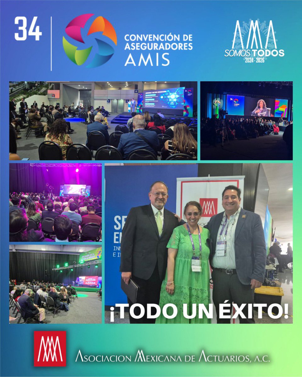 ¡Gracias por acompañarnos en la 34ª Convención de Aseguradores de AMIS!
Un evento lleno de ideas, networking y visión para el futuro del sector asegurador.
¡Nos vemos el próximo año para seguir construyendo juntos!

¡La AMA somos todos!
