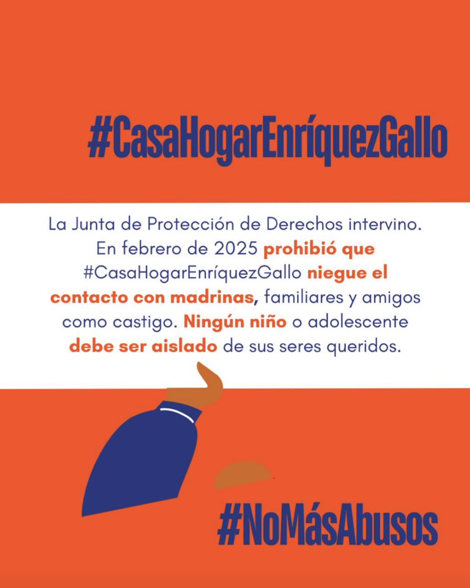 SurkunaEc's tweet photo. La Junta de Protección de Derechos intervino. En febrero de 2025 prohibió que #CasaHogarEnríquezGallo niegue el contacto con madrinas, familiares y amigos  como castigo. Ningún niño o adolescente debe ser aislado de sus seres queridos.  #NoMásAbusos
@ComisionNinezAN @InclusionEc https://t.co/HWSddaHNBn