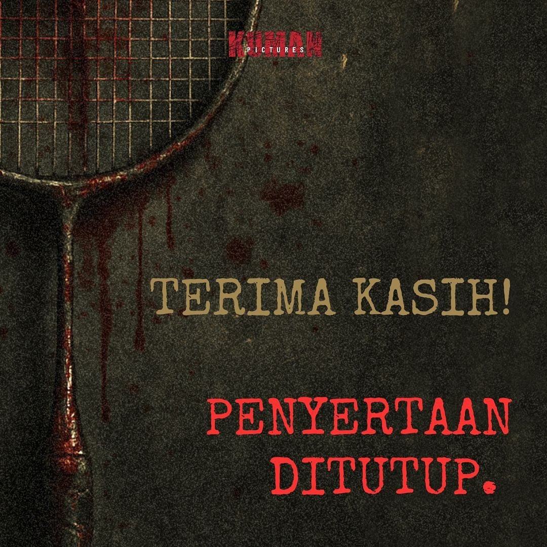 Penyertaan tamat!

Terima kasih kepada semua yang sertai #KumanPicturesChallenge6 😍🏸

Penyertaan kedua paling tinggi dalam sejarah. Boleh tonton di playlist: 
youtube.com/playlist?list=…

Bulan Jun: Finalis
Bulan Julai: Sebuah tayangan finalis di pawagam + pemenang diumumkan.
