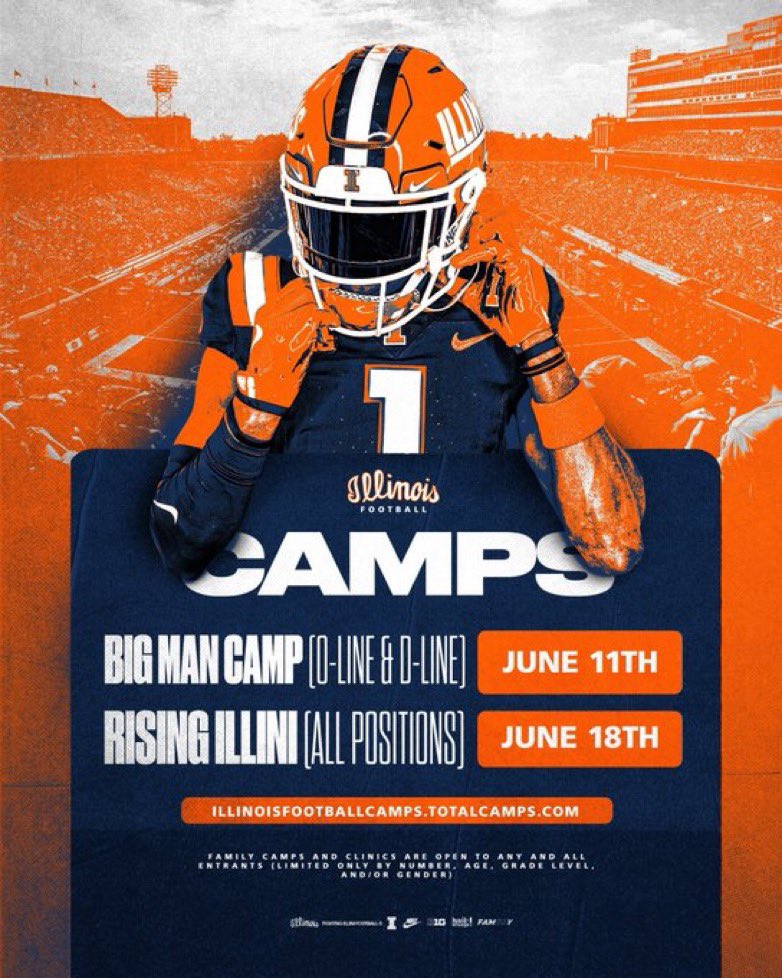 Thank you,<a href="/TerryHawthorne1/">Coach Hawthorne</a> for the camp invite. <a href="/IlliniFootball/">Illinois Football</a>