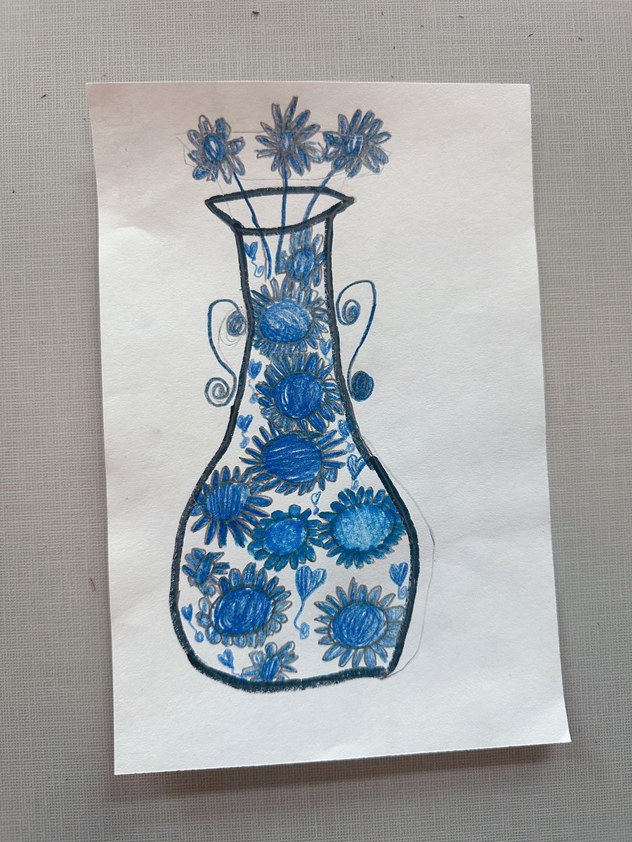 Happy Asian American Pacific Islander Heritage month! 2nd grade made Chinese porcelain vases! They turned out beautifully! Look at their intricate details! 🩵💙🏺#AAPIHeritageMonth #elementaryart