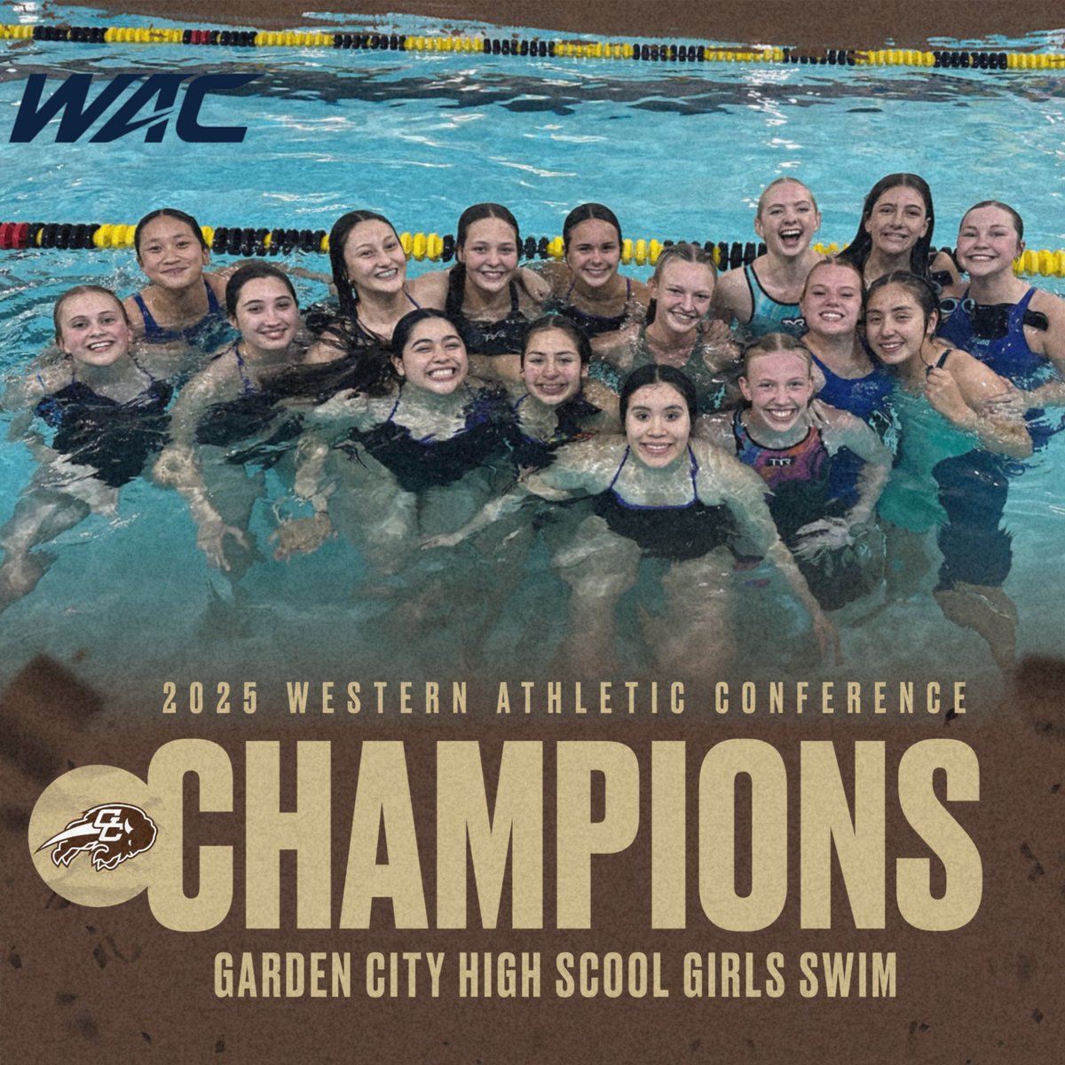Congrats to the Lady Buffs Swim Team who won the WAC Swim Meet Today! WAC Champs! #1HERD