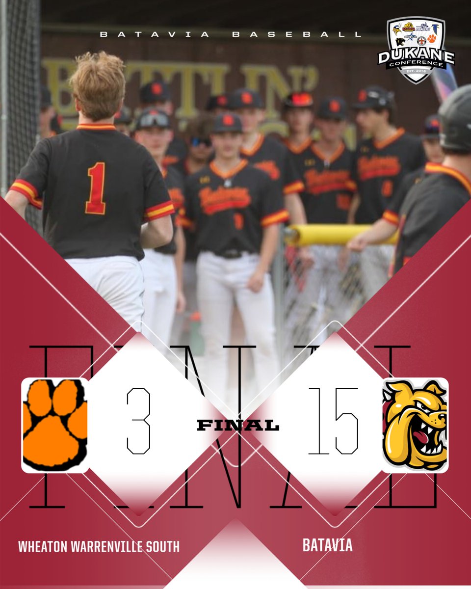 Final in 5 innings. Lots of great contributors today:

-Oke 2-3 RBI
-Zimberoff 2-3
-Zeng 2-3 (3B &amp; 2B)
-Homers by Darre, Harp, Stevenson, and Vander

Connar Temple threw all 5, gets the W. No earned runs, 10 K's.

Next up: At Glenbard North Saturday 10am.