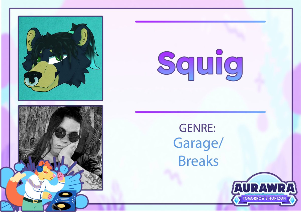Prepare to bust a move, get wonky and funky... with Squig! 🐻
Showing off with their garage/ breaks genre set.

New to the furry music scene, but certainly not new to DJing - Squig should light up your night! Make sure to give them a warm welcome!