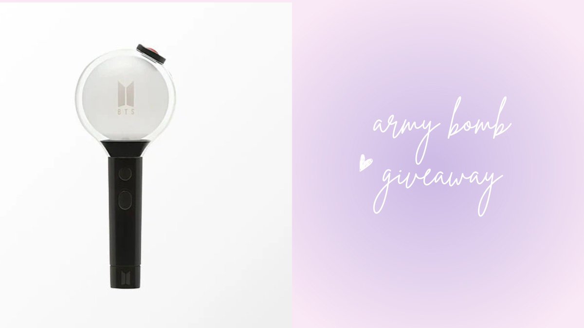 ⭑ Bts Lightstick Giveaway ⭑

⋆ 1 winner ♡
⋆ retweet &amp; like
⋆ followers only  

— worldwide | ends May 17