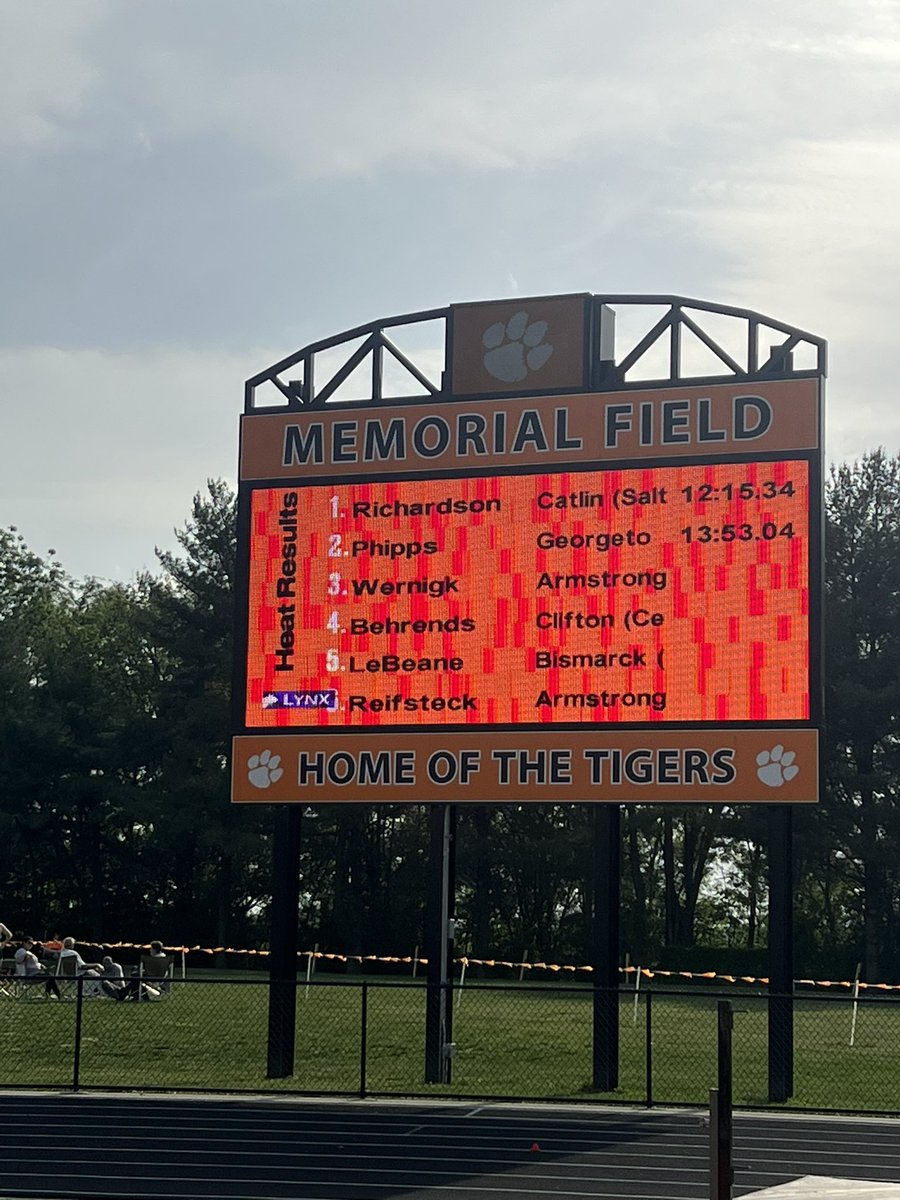 Callie with a 1st place finish in the 3200 and also punched her ticket to state!