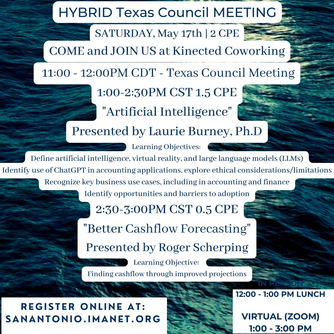Join us this Saturday! Register here for this and all our events: sanantonio.imanet.org/home?ssopc=1