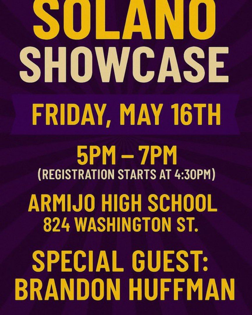 Joseph Tarin (@jtarin_4) on Twitter photo Excited to be attending the <a href="/RoyalsArmijo/">ARMIJO ROYALS FOOTBALL</a> Solano showcase tomorrow 5/16. Can’t wait to showcase my talent.
<a href="/Coach_Cole5/">Coach Cole</a> <a href="/CoachSkills101/">Prentiss Reid aka Coach P</a> Excited to be attending the <a href="/RoyalsArmijo/">ARMIJO ROYALS FOOTBALL</a> Solano showcase tomorrow 5/16. Can’t wait to showcase my talent.
<a href="/Coach_Cole5/">Coach Cole</a> <a href="/CoachSkills101/">Prentiss Reid aka Coach P</a>